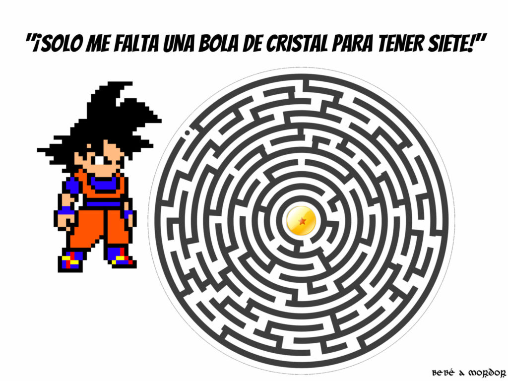 LABERINTO FRIKI BOLA DE DRAGÓN Goku circular