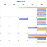 calendario friki de mayo 2019