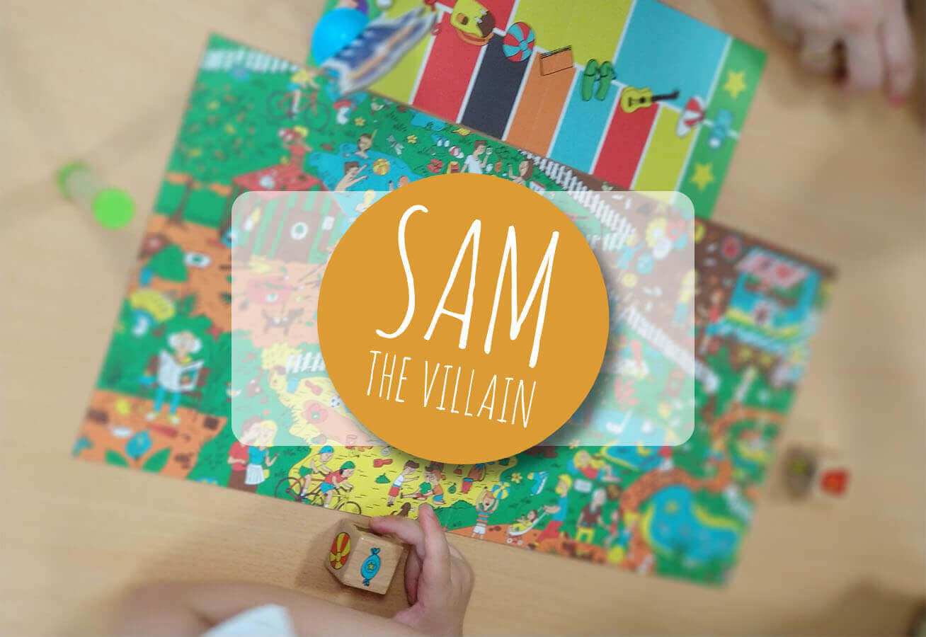 reseña cómo se juega al juego de mesa Sam the Villain de Cayro the Games