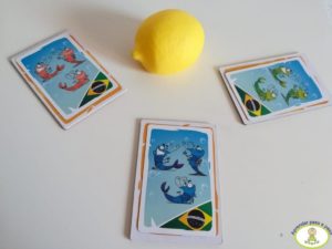 ¡Tres gambas medianas brasileñas! juego de mesa Shrimp
