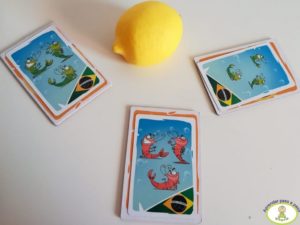 Tres gambas brasileñas en Shrimp juego de mesa