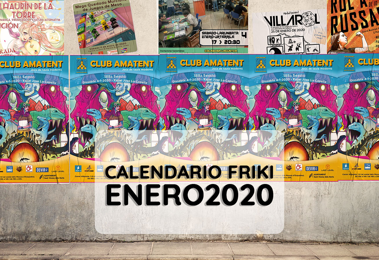 Calendario friki enero 2020