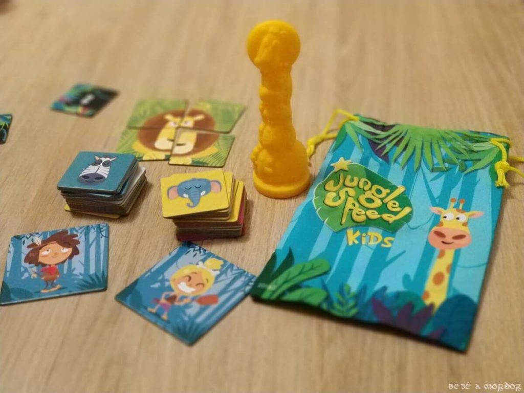 componentes versión juego de mesa Jungle Speed Kids