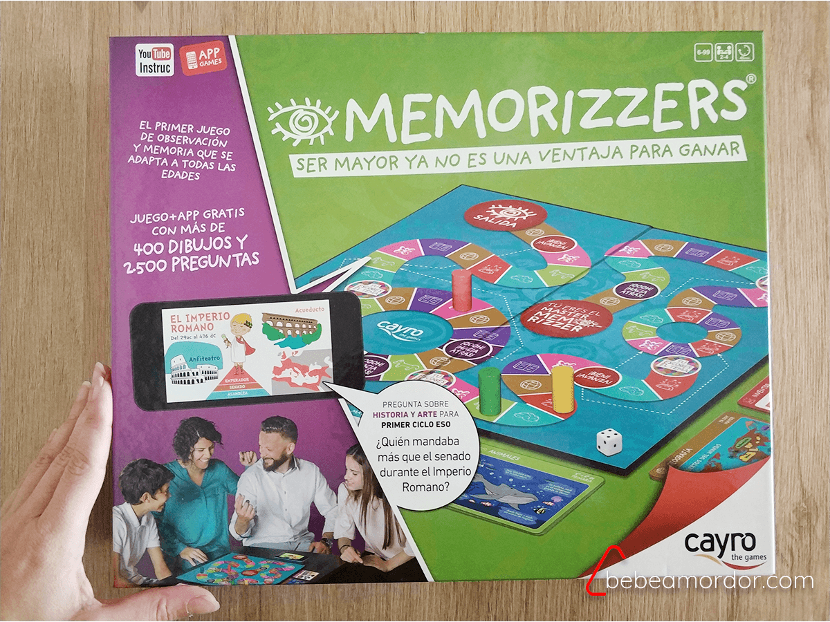 Caja de juego de  mesa Memorizzers.