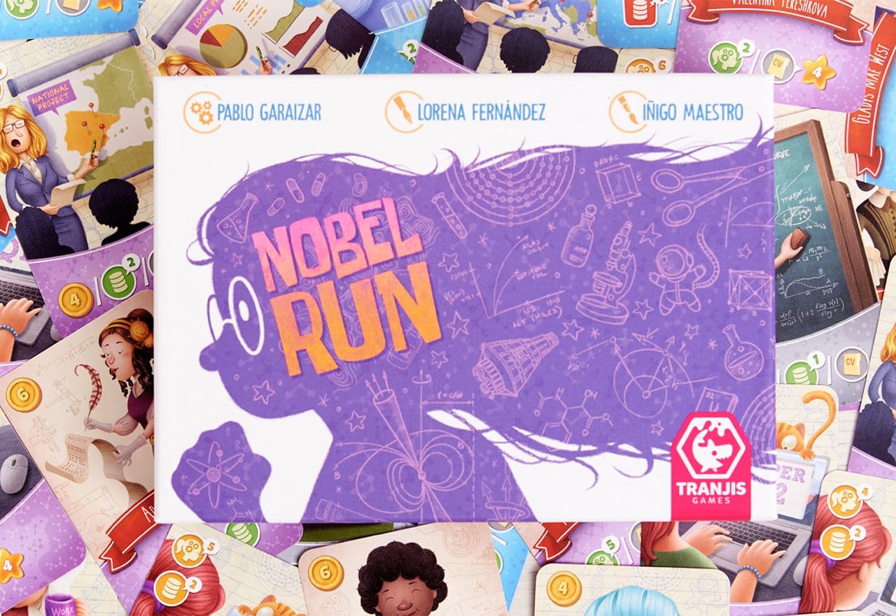 caja juego de mesa Nobel Run