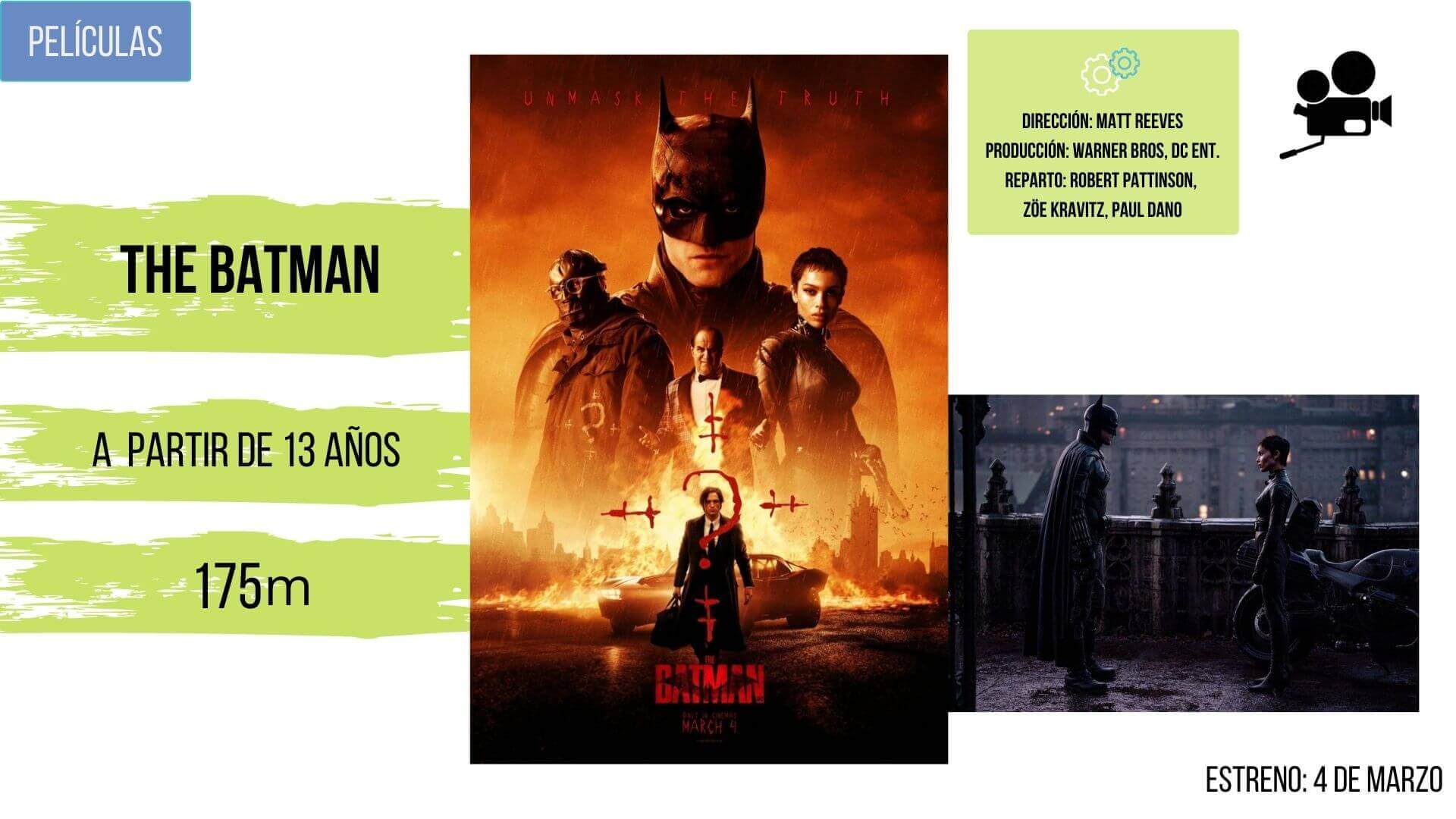 Cine y series marzo familiares The Batman