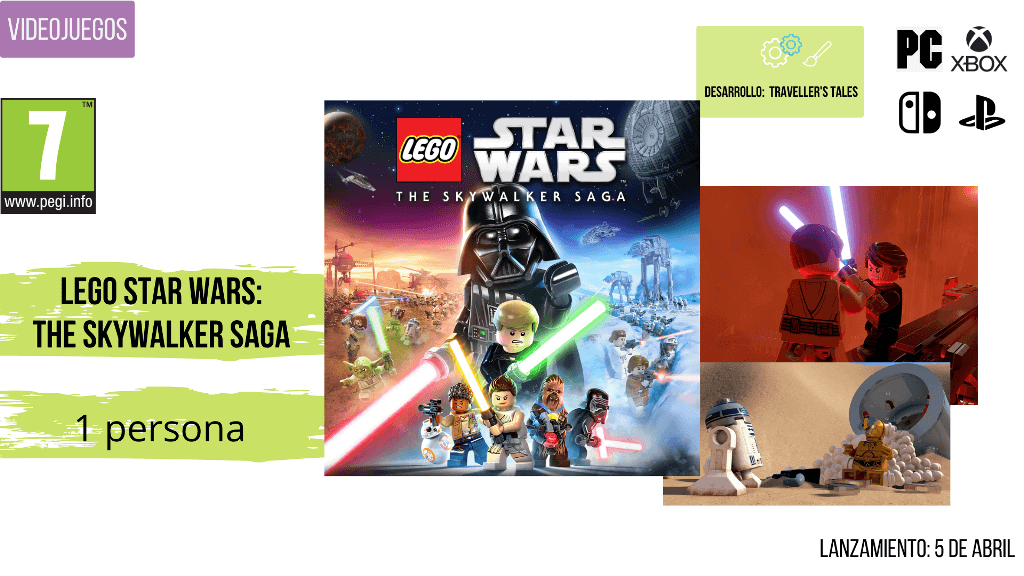 Novedades videojuegos abril 2022 niños LEGO Star Wars