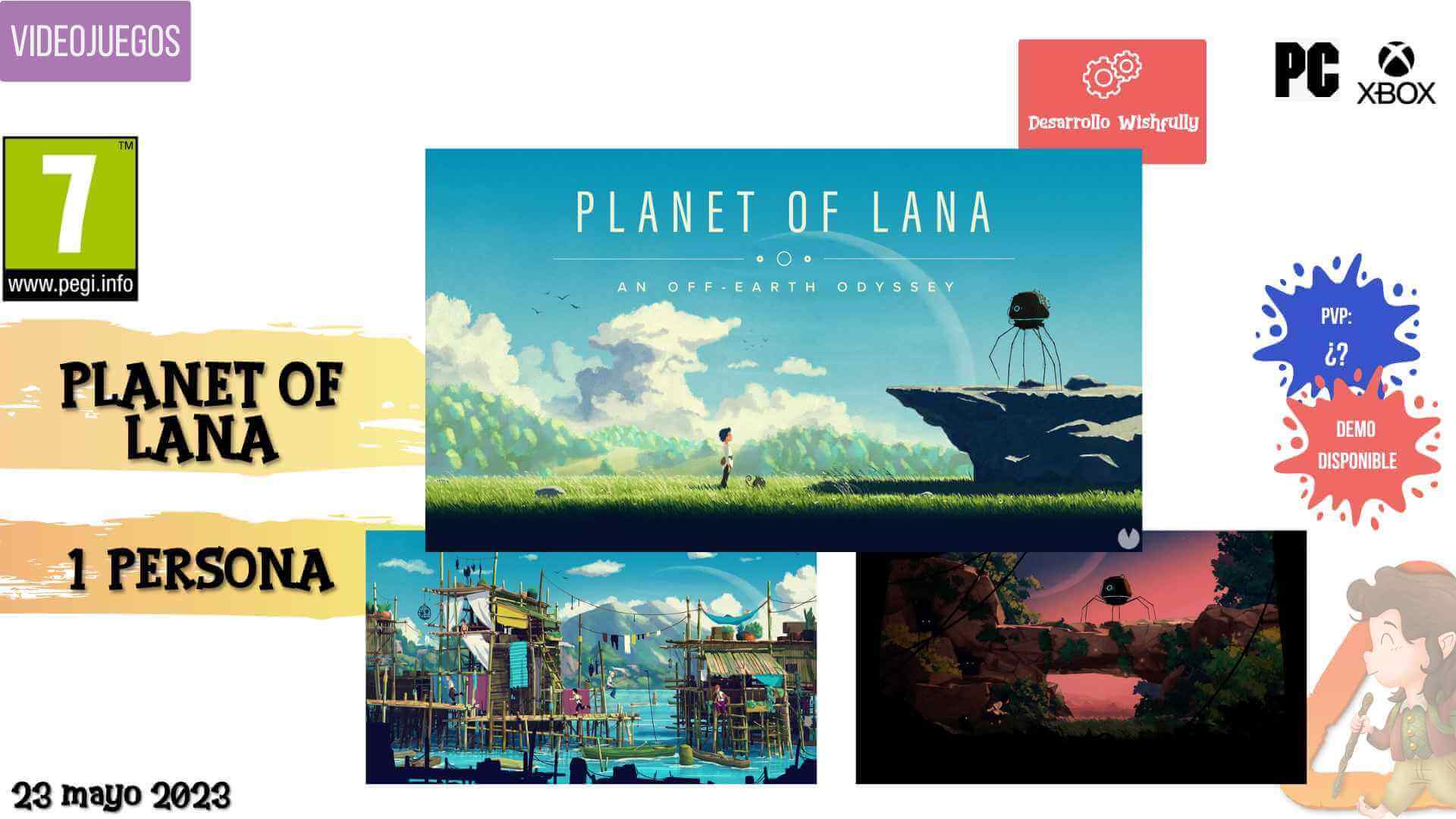 videojuego Planet of Lana niñ