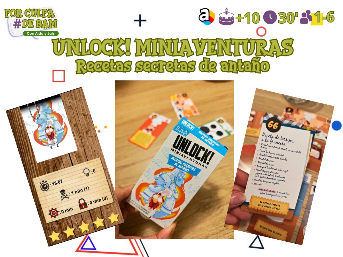 juego de mesa Unlock! Miniaventuras Recetas secretas de Antaño