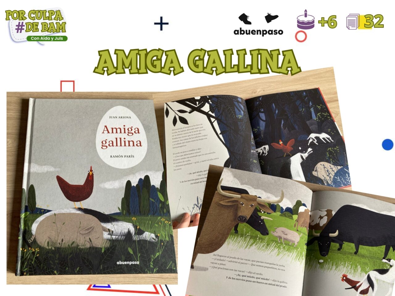 album ilustrado amiga gallina a buen paso
