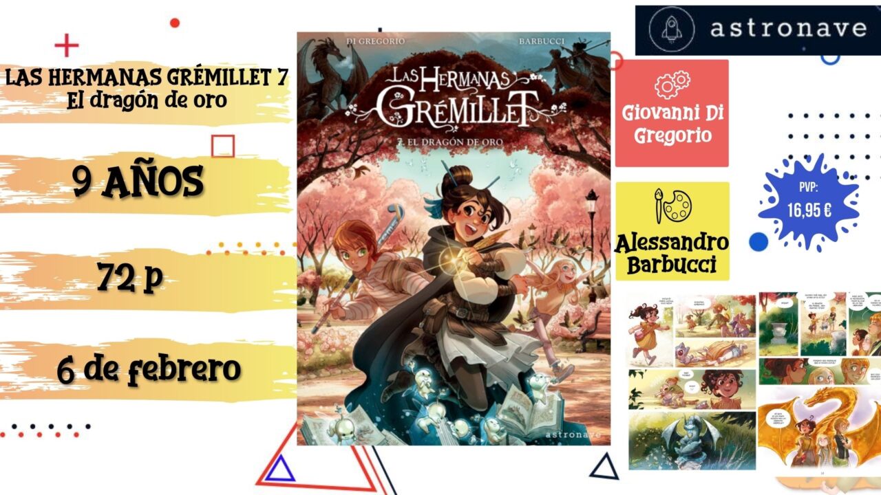 Portada del cómic infantil "Las hermanas Gremillet 7" de Astronave, novedad de febrero 2026.