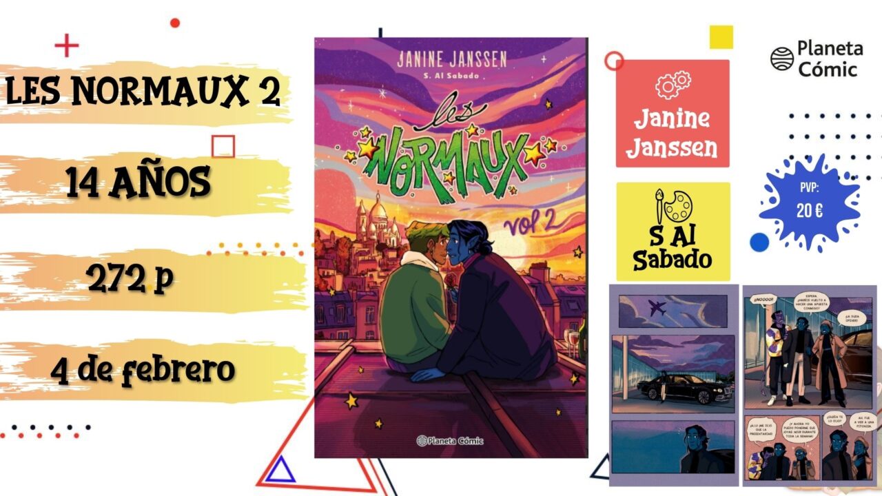 Portada del cómic infantil "Les normaux 2" de Planeta, novedad de febrero 2026.