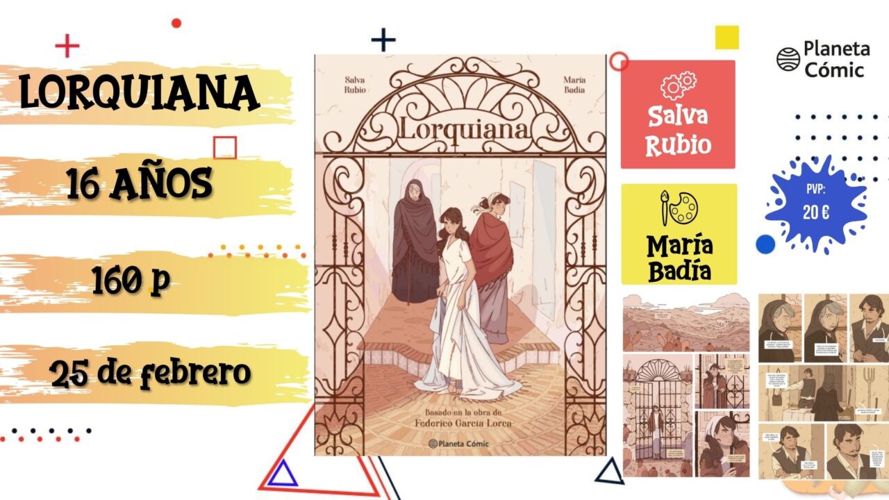 Portada del cómic infantil "Lorquiana" de Planeta, novedad de febrero 2026.
