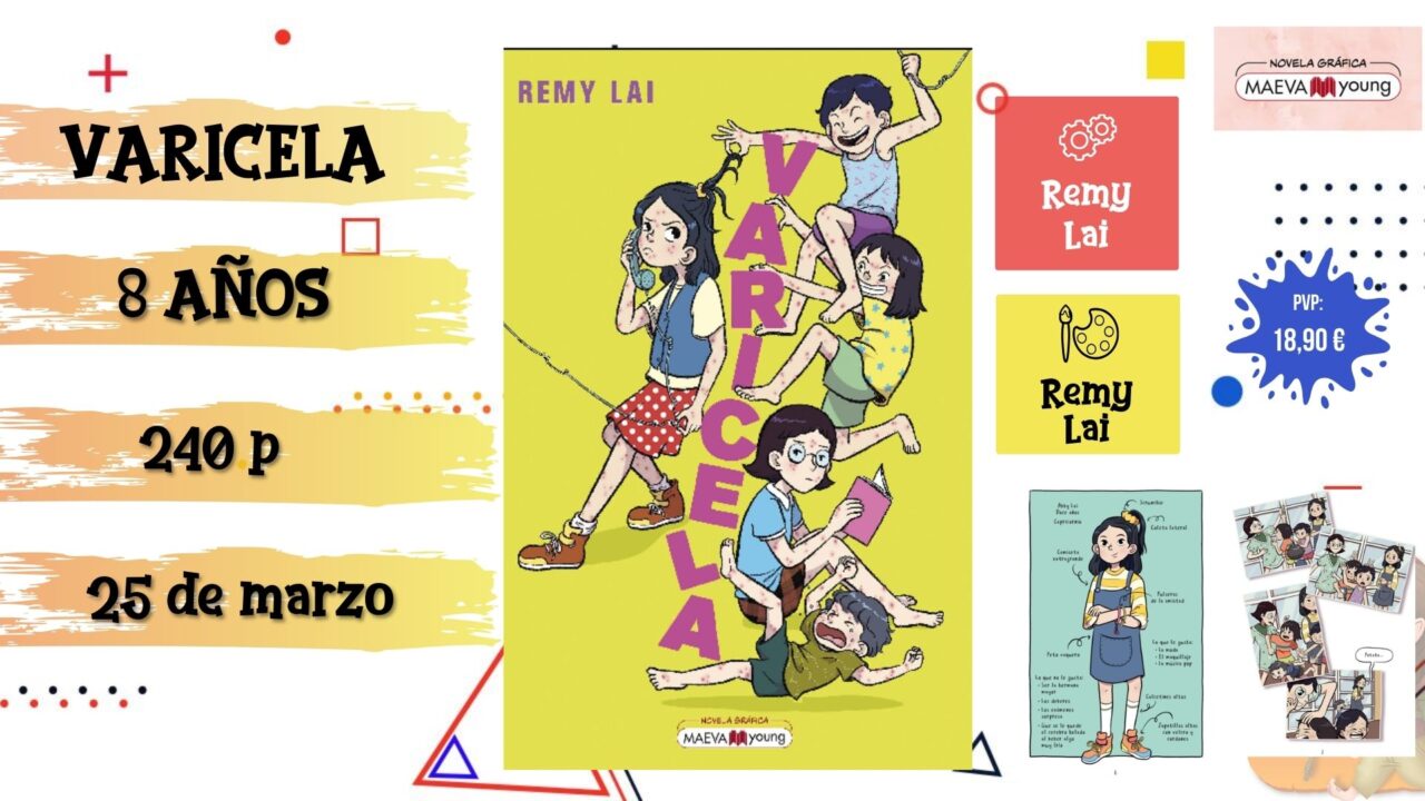Portada del cómic infantil "Varicela" de Maeva Young, novedad de marzo 2026.