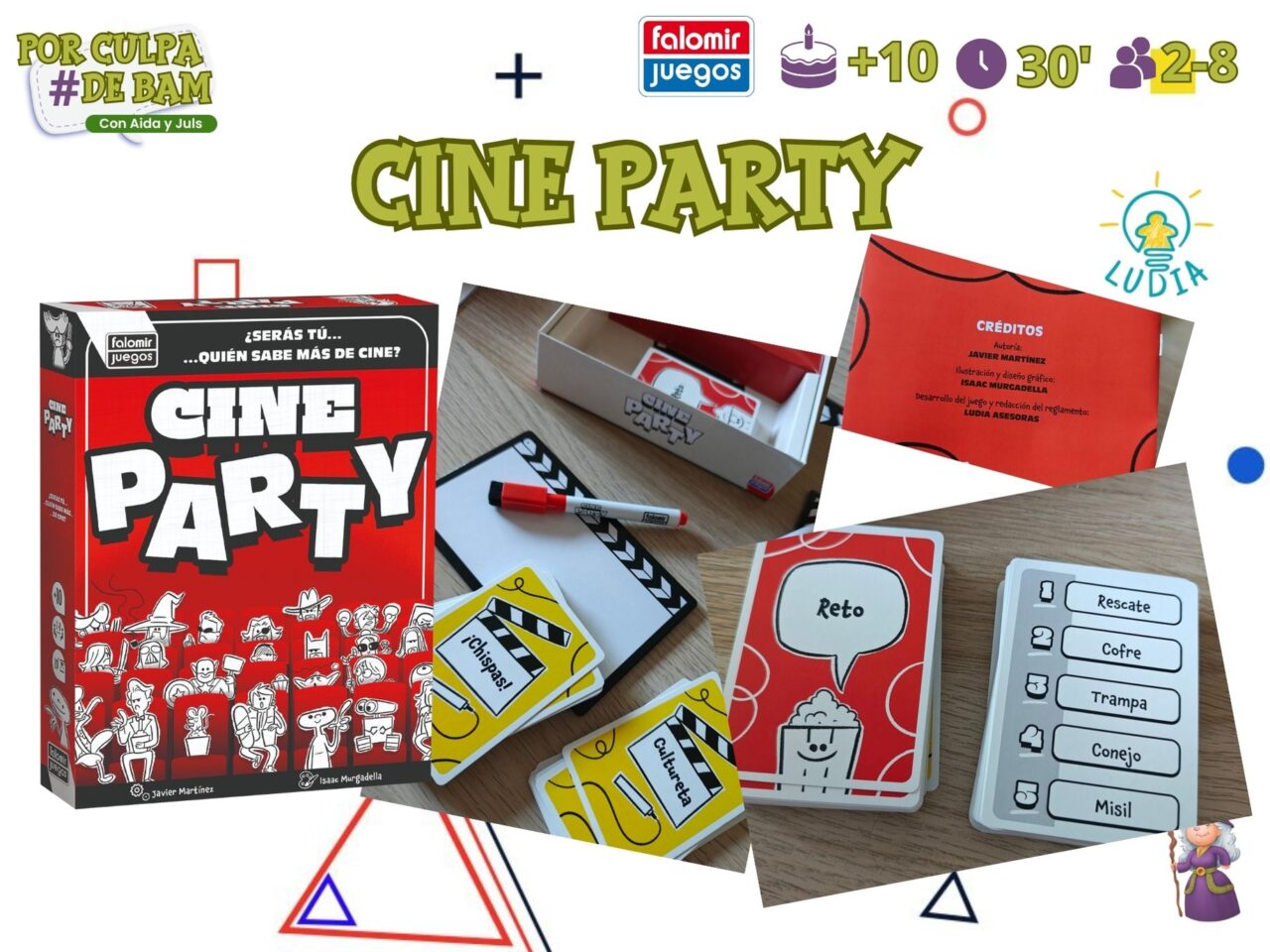 juego de mesa cine party