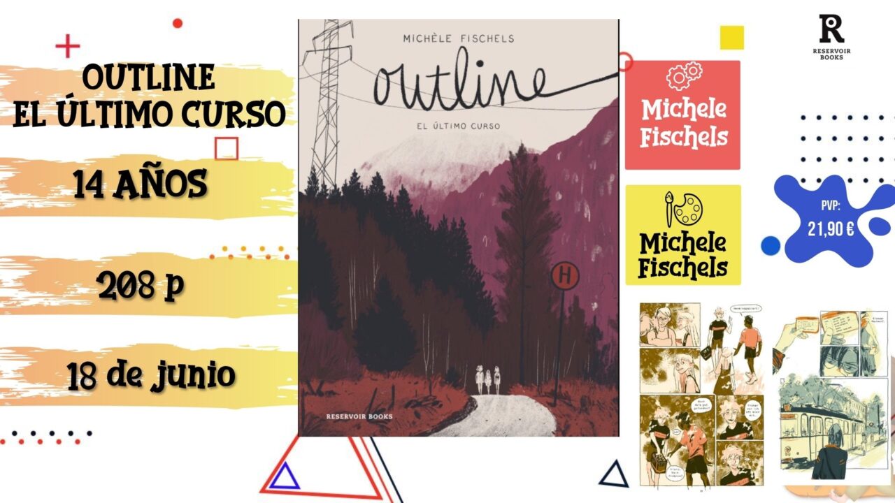 Portada del cómic juvenil "Outline" de Reservoir Books, novedad de junio 2026.