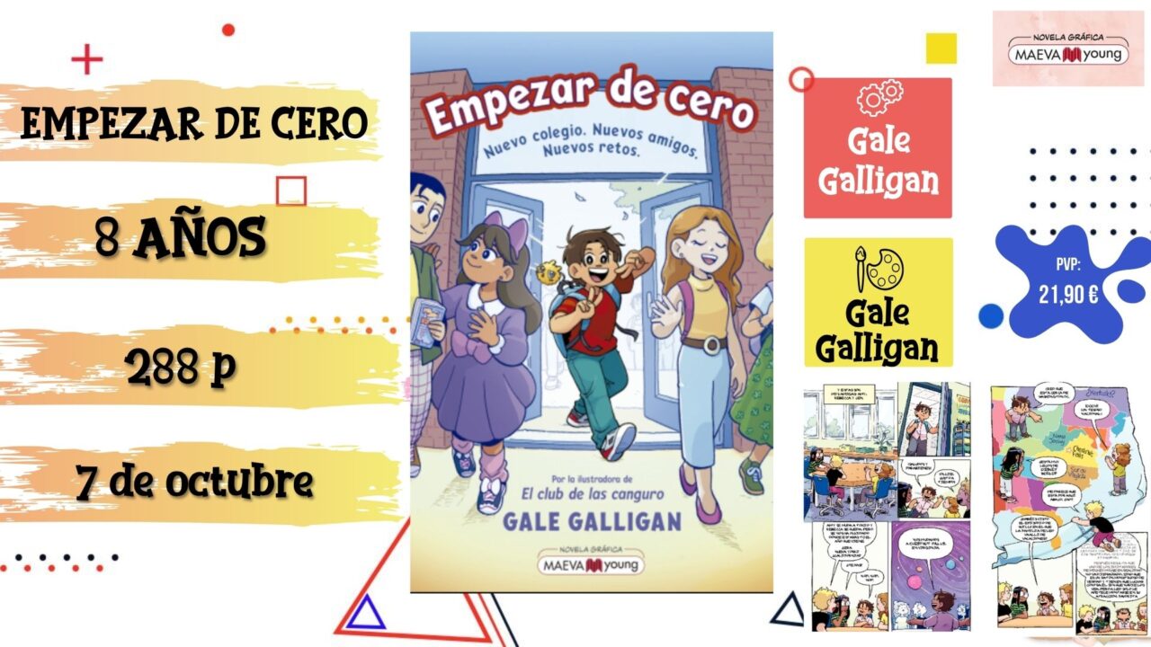 Portada del cómic infantil "Empezar de cero" de Maeva Young, novedad de octubre 2026.