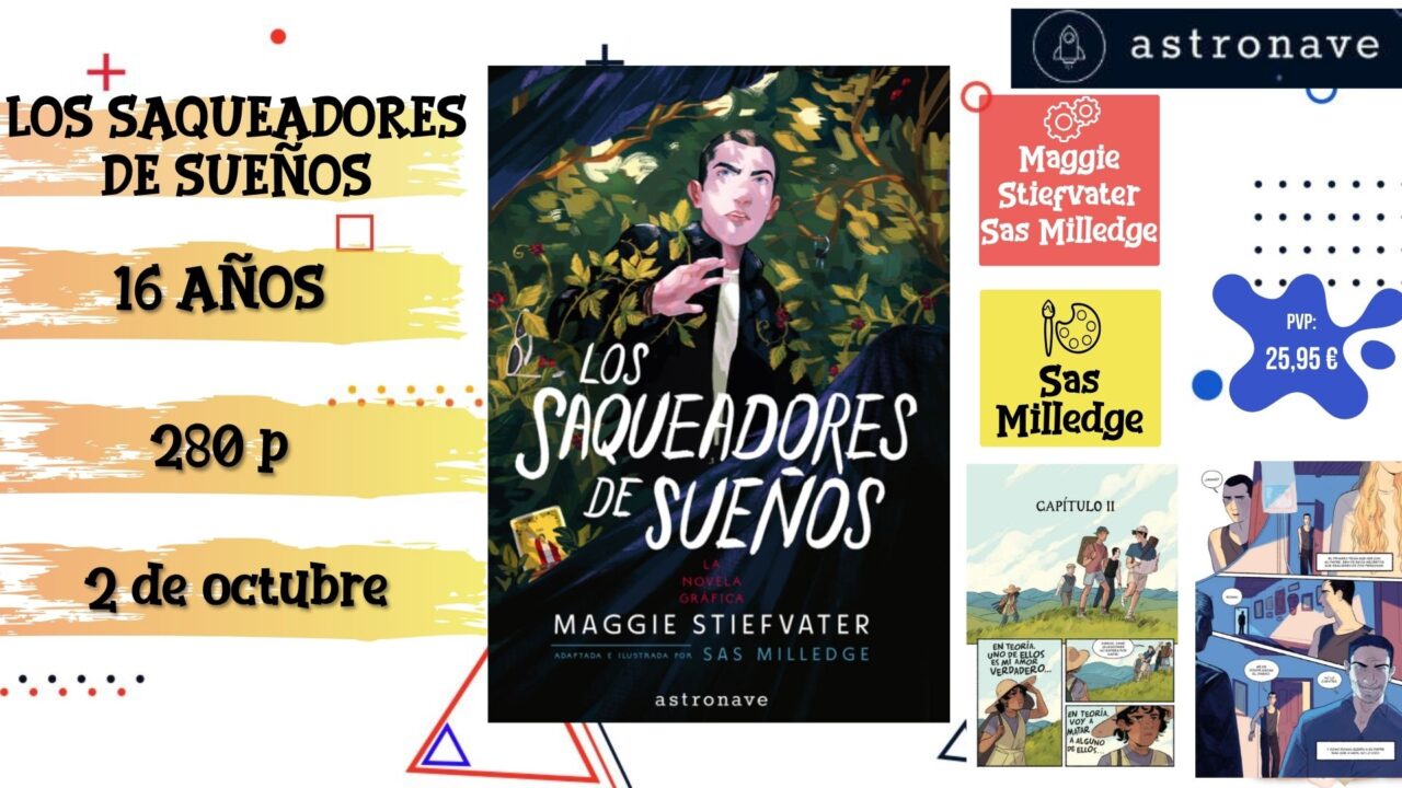 Portada del cómic juvenil "Los saqueadores de sueños. The Raven boys 2" de Astronave, novedad de octubre 2026.