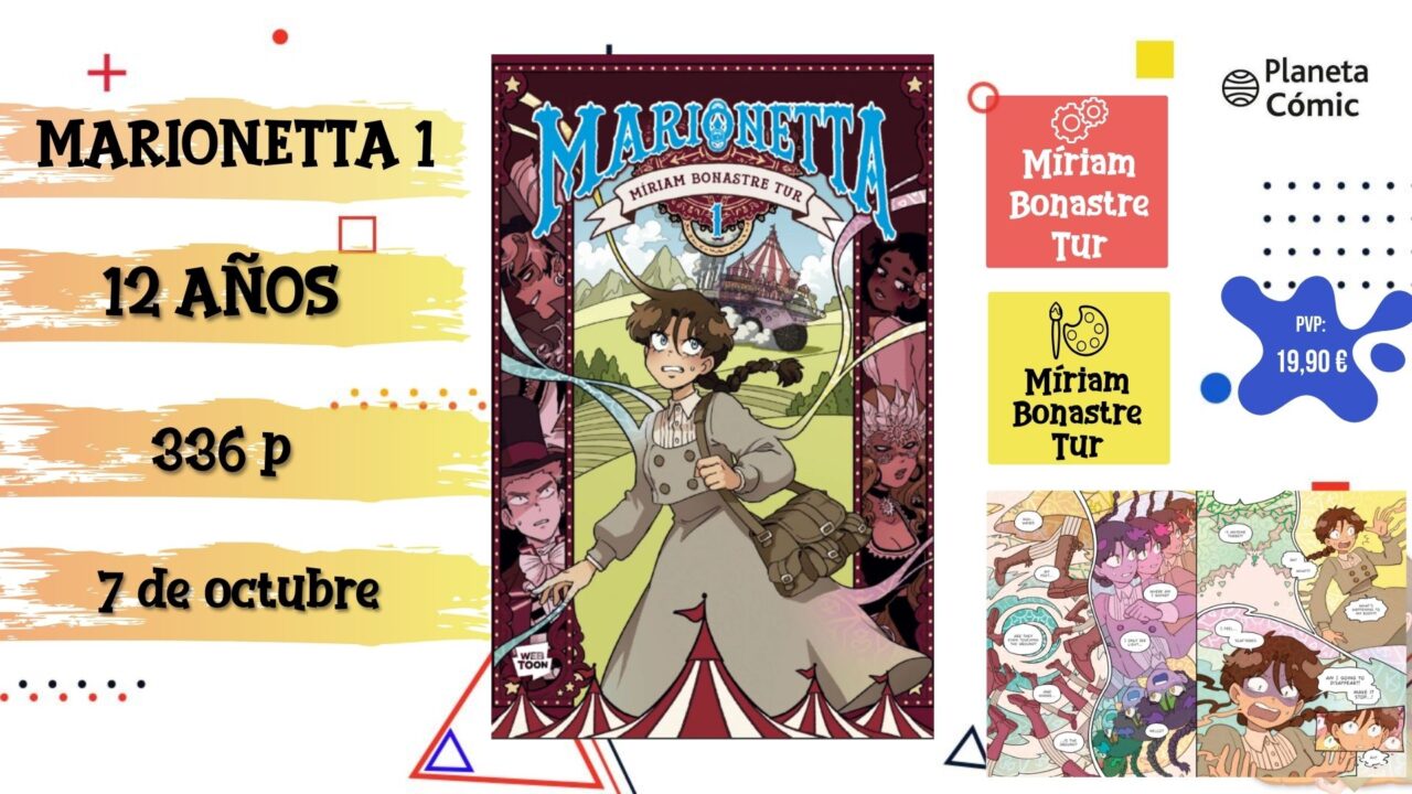Portada del cómic infantil "Marietta 1" de Planeta Cómic, novedad de octubre 2026.